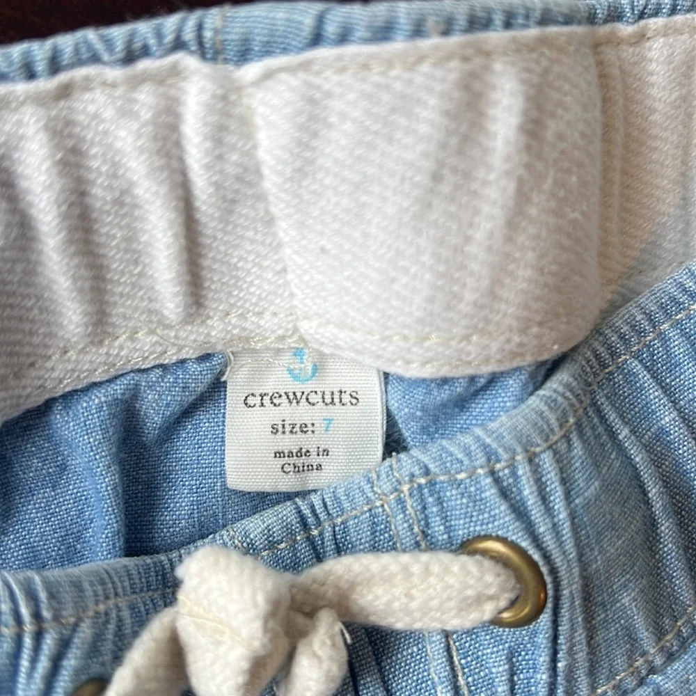 Crewcuts, Chambray Blue Pull-On Shorts, Boys 7 - Picture 3 of 3